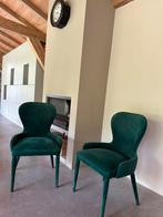 PolsPotten stoelen velvet green, Huis en Inrichting, Ophalen of Verzenden, Zo goed als nieuw, Twee