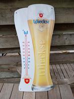 Mooie emaille Wieckse witte thermometer, Ophalen of Verzenden, Zo goed als nieuw, Reclamebord