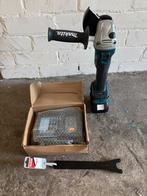 Makita haakse slijper 18 volt met accu en lader, Ophalen of Verzenden, Zo goed als nieuw, Minder dan 700 watt, Haakse handslijpmachine