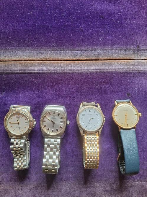 4 merk horloges., Sieraden, Tassen en Uiterlijk, Horloges | Dames, Gebruikt, Polshorloge, Overige merken, Staal, Staal, Ophalen of Verzenden