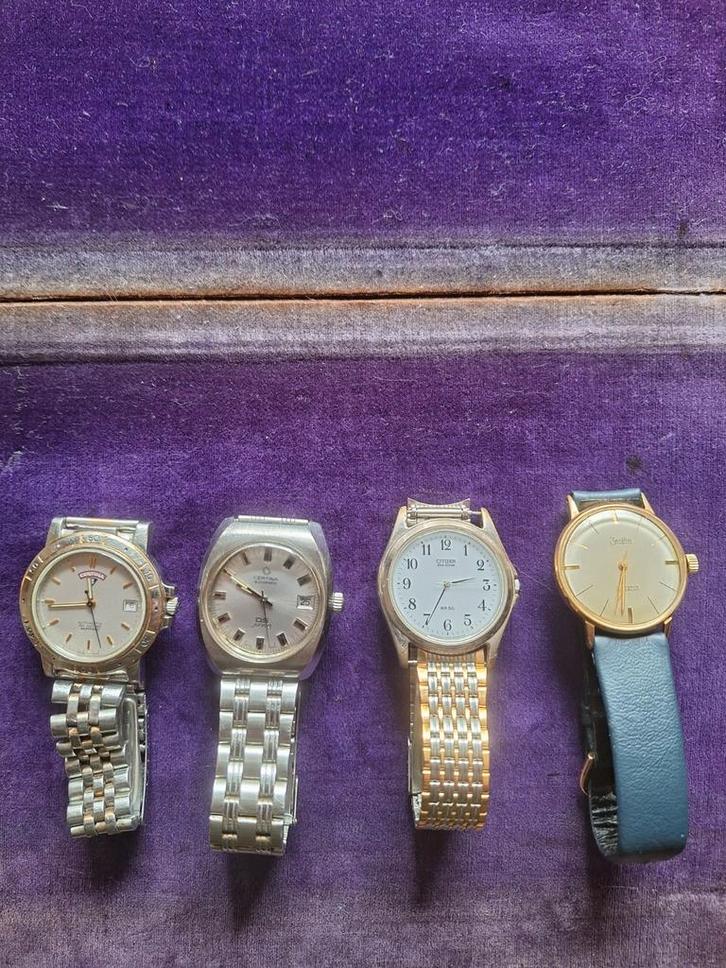 4 merk horloges., Sieraden, Tassen en Uiterlijk, Horloges | Dames, Gebruikt, Polshorloge, Overige merken, Staal, Staal, Ophalen of Verzenden