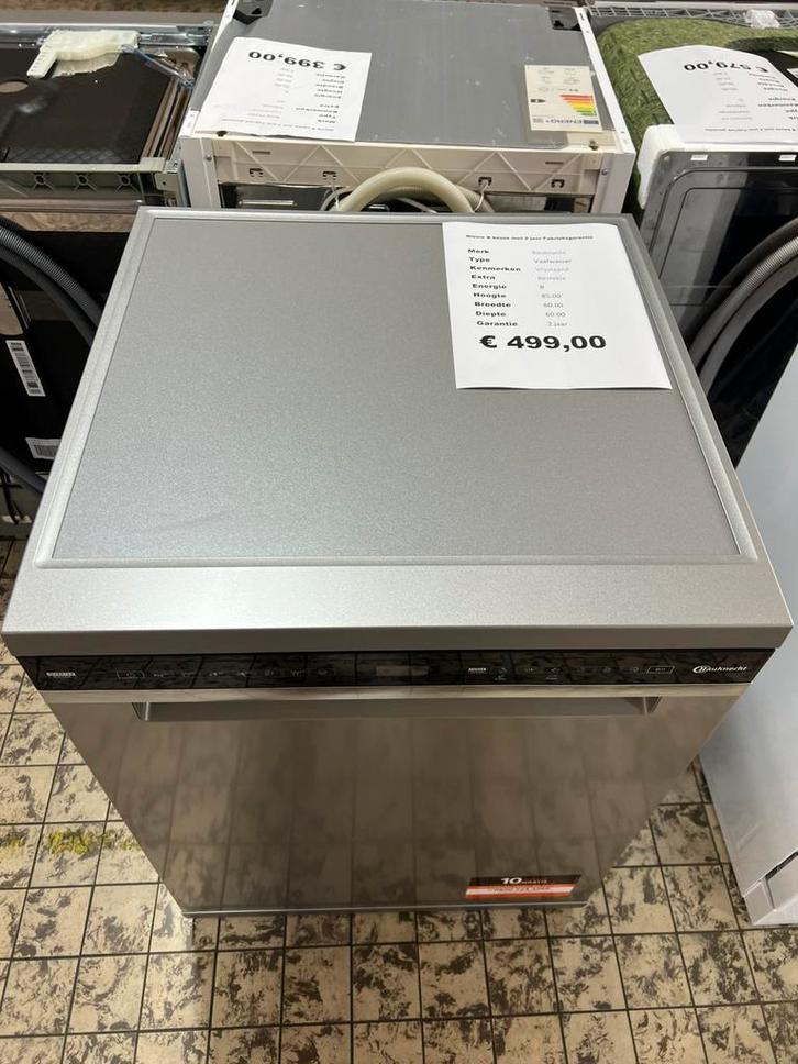 Bauknecht vaatwasser zilver met bestekla nieuw, Witgoed en Apparatuur, Vaatwasmachines, Nieuw, Vrijstaand, Minder dan 85 cm, 45 tot 60 cm