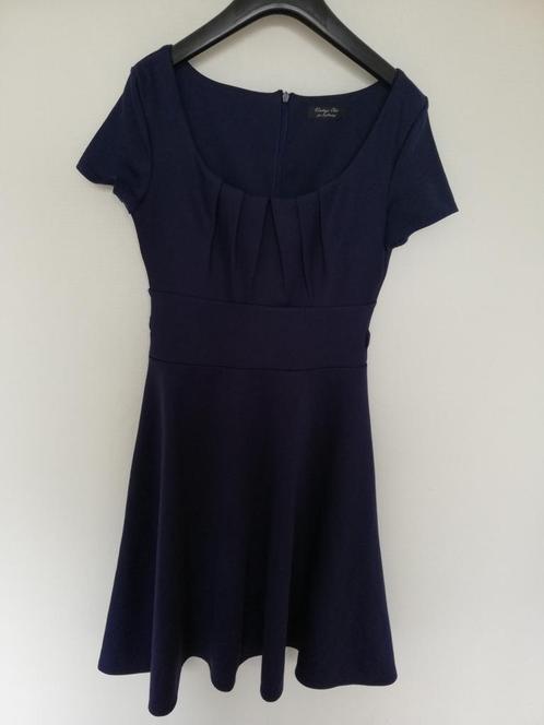 Jurk top vintage /vintage chic marine Blauw Maat S/36, Kleding | Dames, Jurken, Nieuw, Maat 36 (S), Blauw, Onder de knie, Ophalen of Verzenden