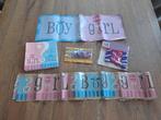Mooie set feestartikelen voor Gender Reveal Party te koop!, Ophalen, Nieuw, Versiering, Geboorte of Huwelijk