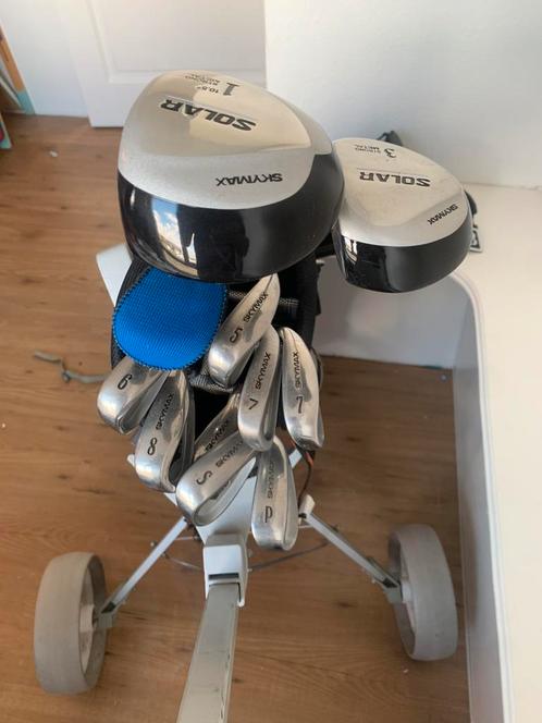 Skymax Golfclubs en -tas evt met trolley, Sport en Fitness, Golf, Zo goed als nieuw, Set, Overige merken, Ophalen