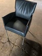 6 kuipstoelen leer ijzere poten, Huis en Inrichting, Stoelen, Ophalen of Verzenden, Zo goed als nieuw, Leer