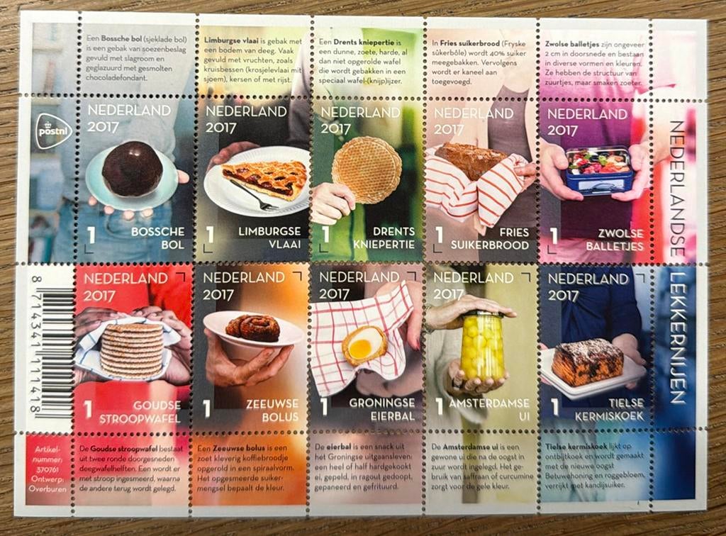 Postzegels pf. Nederlandse lekkernijen 2017, Ophalen of Verzenden, Na 1940, Postfris