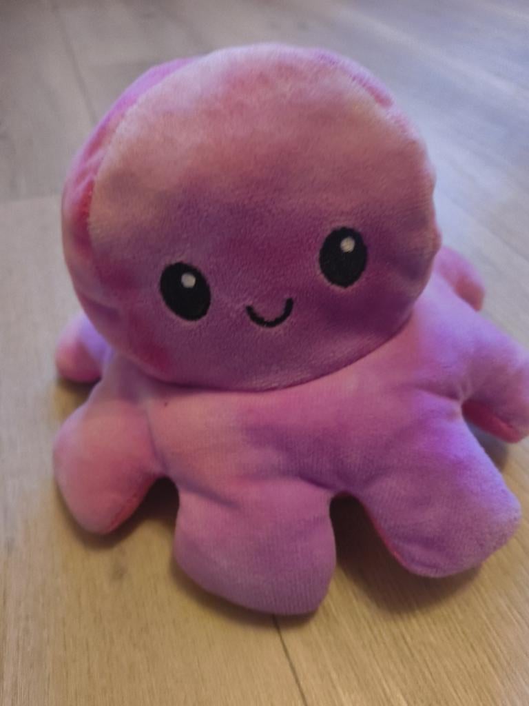 Omkeerbare Octopus Knuffel - Blij/Boos - 15cm, Ophalen, Nieuw, Overige typen
