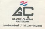 GC Gaasper Camping Loosdrechtdreef Amsterdam - NL vlag, Ophalen of Verzenden