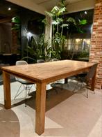 Teak houten eettafel, Huis en Inrichting, Tafels | Eettafels, Ophalen, Teakhout, 200 cm of meer, 50 tot 100 cm