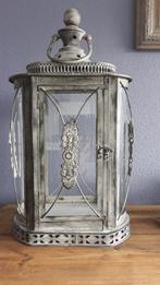 Mooie lantaarn  / windlicht met gebolde glazen, Antiek en Kunst, Ophalen