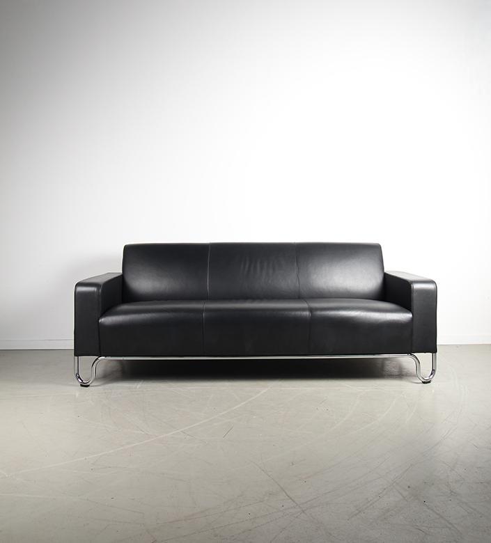 1x Gispen Dutch Originals 441 Bank 3 zits Leer, Huis en Inrichting, Banken | Bankstellen, Nieuw, Rechte bank, Driepersoons, Leer