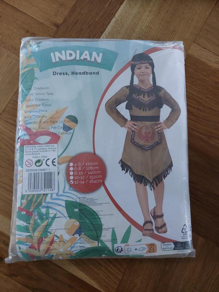 Carnaval indiaanpak, Ophalen of Verzenden, Nieuw, Carnaval