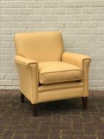 Art Deco fauteuil in creme kleurig leer, Nieuw, 75 tot 100 cm, Leer, 75 tot 100 cm