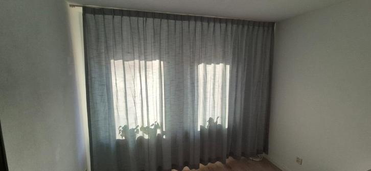 gordijnen (hele + 2x halve), Huis en Inrichting, Stoffering | Gordijnen en Lamellen, Gebruikt, 200 cm of meer, 200 cm of meer