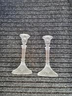 Glazen kaarsen kandelaars, Huis en Inrichting, Woonaccessoires | Kandelaars en Kaarsen, Ophalen, Nieuw, Overige materialen, Minder dan 25 cm