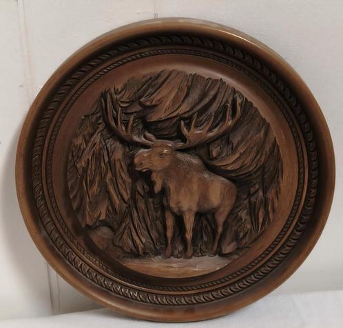 Retro Karl Rothammer Wandbord met eland, Antiek en Kunst, Antiek | Wandborden en Tegels, Ophalen