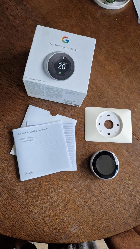 Google Nest Thermostaat 3e Generatie - Slimme Thermostaat, Doe-het-zelf en Verbouw, Thermostaten, Zo goed als nieuw, Slimme thermostaat