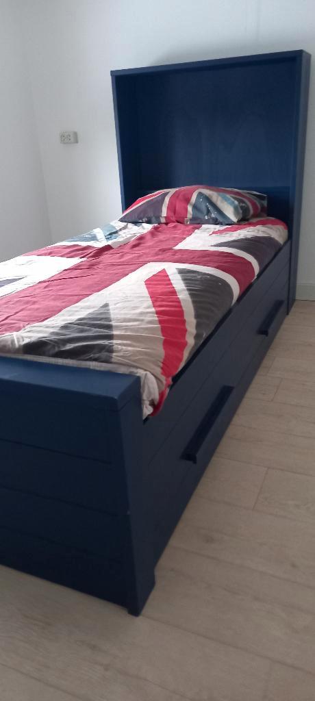 Bed, Kinderen en Baby's, Kinderkamer | Bedden, Gebruikt, 180 cm of meer, 85 tot 100 cm, Ophalen