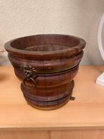 Mahonie houten jardiniere plantenbak, Ophalen of Verzenden