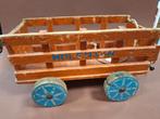 Oude houten speelgoed trekwagen, Antiek en Kunst, Antiek | Speelgoed, Ophalen of Verzenden