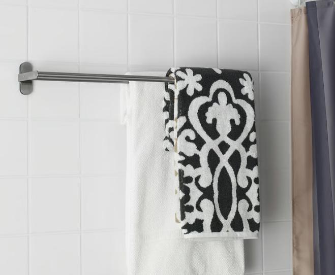 Z.G.A.N. IKEA BROGRUND Handdoekenrek RVS staal, 67 cm, Huis en Inrichting, Badkamer | Badtextiel en Accessoires, Zo goed als nieuw