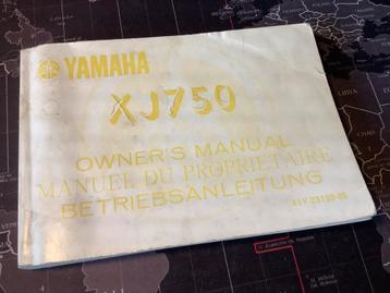 Yamaha XJ750 Handleiding beschikbaar voor biedingen