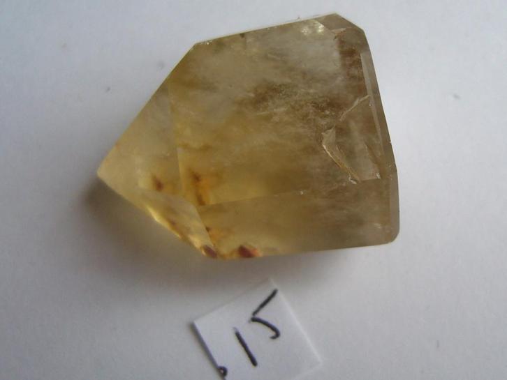 Natuurlijke echte Citrien punten edelsteen mineraal 1 punt, Verzamelen, Mineralen en Fossielen, Mineraal, Ophalen of Verzenden