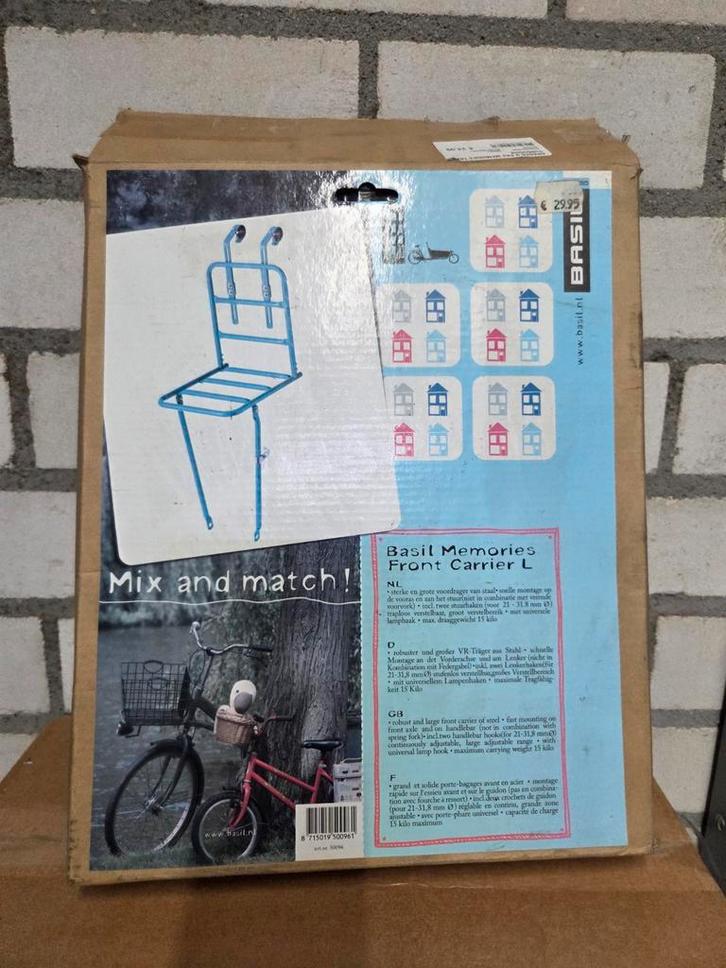 Basil Memories Voorrekje L - Nieuw in doos, Fietsen en Brommers, Fietsaccessoires | Bagagedragers, Nieuw, Ophalen
