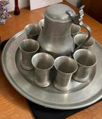 Tinnen wijnservies / koffieset, Antiek en Kunst, Antiek | Tin, Ophalen