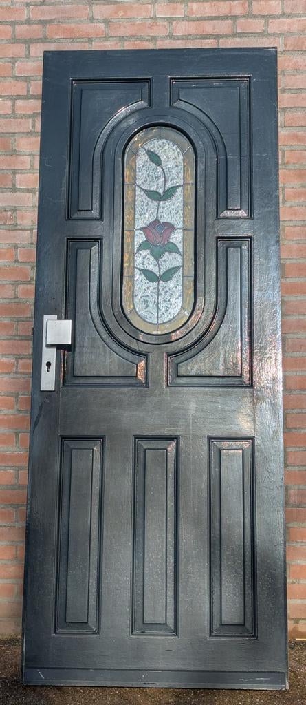 Tweedehands Voordeur - 208,5x81x4 cm, Ophalen, Gebruikt, 80 tot 100 cm, Buitendeur