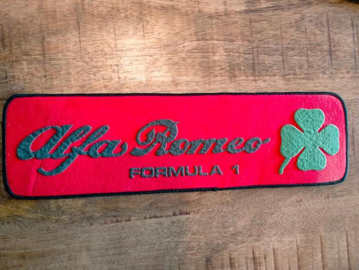 Alfa Romeo Formula 1 superstrip patch embleem auto vintage, Verzamelen, Automerken, Motoren en Formule 1, Nieuw, Auto's, Ophalen of Verzenden