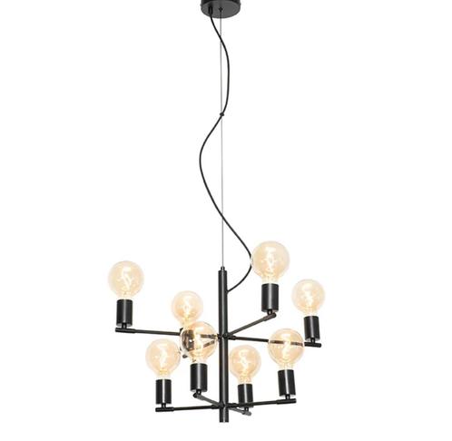Modern pendant with 8 light (bulbs included), Huis en Inrichting, Lampen | Hanglampen, Zo goed als nieuw, 50 tot 75 cm, Ophalen of Verzenden