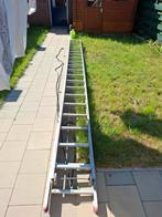 Aluminium uitschuifladder 2x20 sporten., Doe-het-zelf en Verbouw, Ladders en Trappen, Ophalen, Zo goed als nieuw, 4 meter of meer