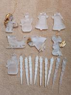 17x kerst hanger ornamenten icing frosty look, Diversen, Kerst, Ophalen of Verzenden, Zo goed als nieuw