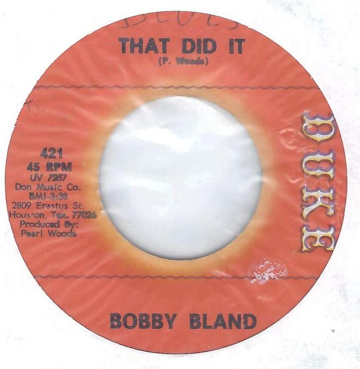 Bobby Bland – That Did It, Cd's en Dvd's, Vinyl Singles, Gebruikt, Single, R&B en Soul, 7 inch, Ophalen of Verzenden