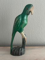 Vintage Houten Papegaai Beeld, Tuin en Terras, Tuinbeelden, Ophalen of Verzenden, Gebruikt, Hout, Dierenbeeld