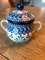 Bunzlau suikerpot met deksel, Huis en Inrichting, Keuken | Servies, Gebruikt, Overige typen, Ophalen of Verzenden, Overige stijlen