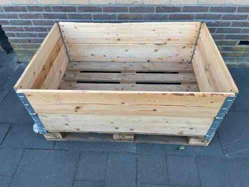 Partij palletranden stapelbaar 120 x 80 x 20 cm en pallets, Doe-het-zelf en Verbouw, Kratten en Dozen, Gebruikt, Overige typen