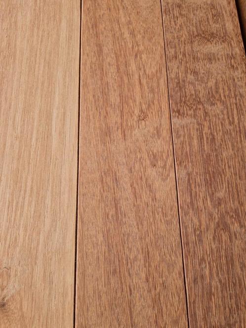 20M2 massieve kempas hardhout vloerdelen #VERNIEUWD#, Doe-het-zelf en Verbouw, Vloerdelen en Plavuizen, Gebruikt, Vloerdelen of -planken