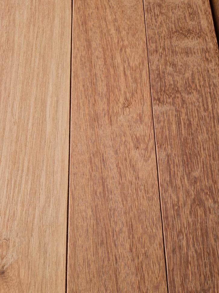20M2 massieve kempas hardhout vloerdelen #VERNIEUWD#, Doe-het-zelf en Verbouw, Vloerdelen en Plavuizen, Gebruikt, Vloerdelen of -planken