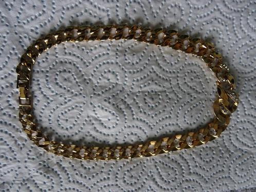 Halssieraad in etui, Sieraden, Tassen en Uiterlijk, Kettingen, Nieuw, Overige materialen, Goud, Met strass, Ophalen of Verzenden