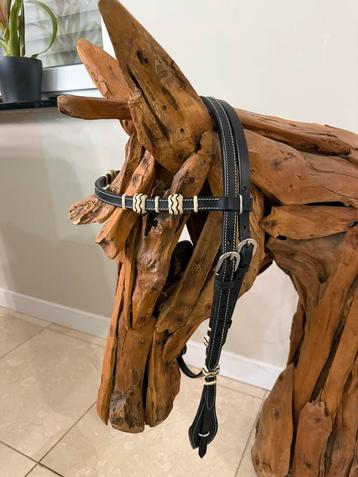 Prachtig lederen western hoofdstel nieuw zwart COB en FULL beschikbaar voor biedingen