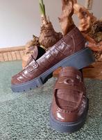 Coach Leah chunky leren mocassins, Bruin, Instappers, Ophalen of Verzenden, Zo goed als nieuw