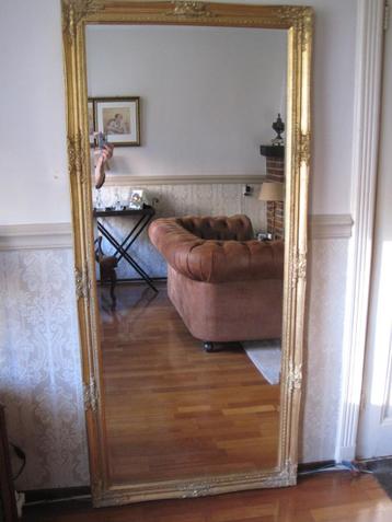Goudkl.Koninklijke  "Barokspiegel" 183x83cm "Facet" Geslepen beschikbaar voor biedingen