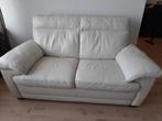 Italiaanse wit leren 2 sits bankstel incl. thuisbezorgd, Huis en Inrichting, Ophalen, Gebruikt, 150 tot 200 cm, Hoekbank