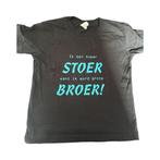 T shirt met tekst ik ben stoer want ik word grote broer, Kinderen en Baby's, Ophalen of Verzenden, Zo goed als nieuw, Jongen