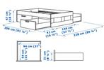 Ikea bed met lades 2 persoon 140×200, Huis en Inrichting, Slaapkamer | Stapelbedden en Hoogslapers, Ophalen, Overige typen, Tweepersoons