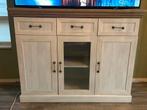 Vitrinekast / TV-meubel - Wegens scheiding, Gebruikt, 100 tot 150 cm, Ophalen of Verzenden, Glas