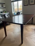Donkerhouten eettafel voor groot gezin 20 euro, Ophalen, Gebruikt, 100 tot 150 cm, 200 cm of meer